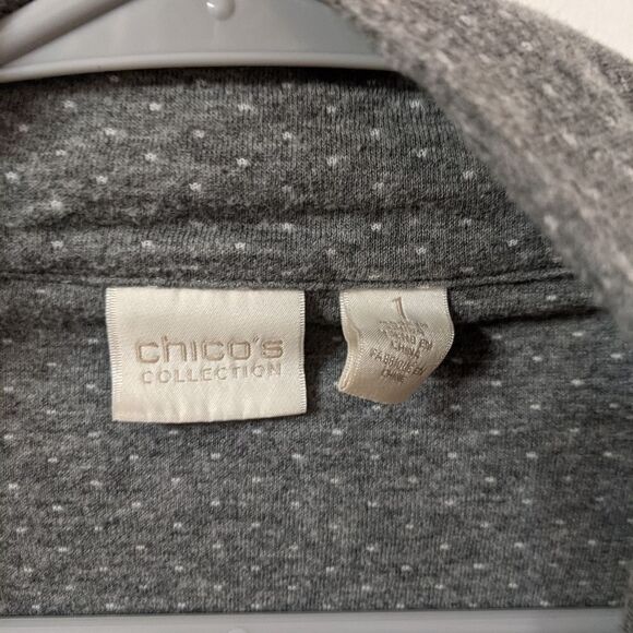 Chico's 3/4 sleeve zip up sweatshirt jacket - Picture 4 of 4